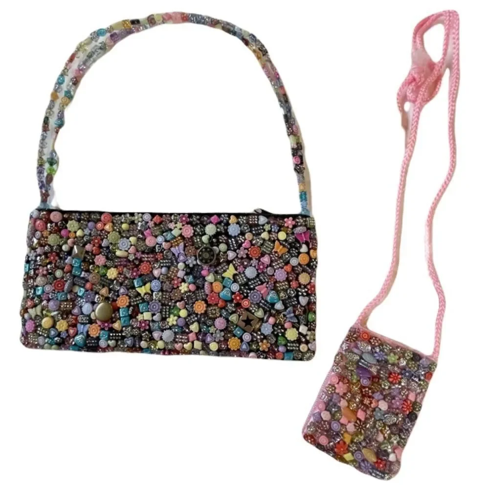 Beaded Shoulder Bag and Kids Crossbody bundle